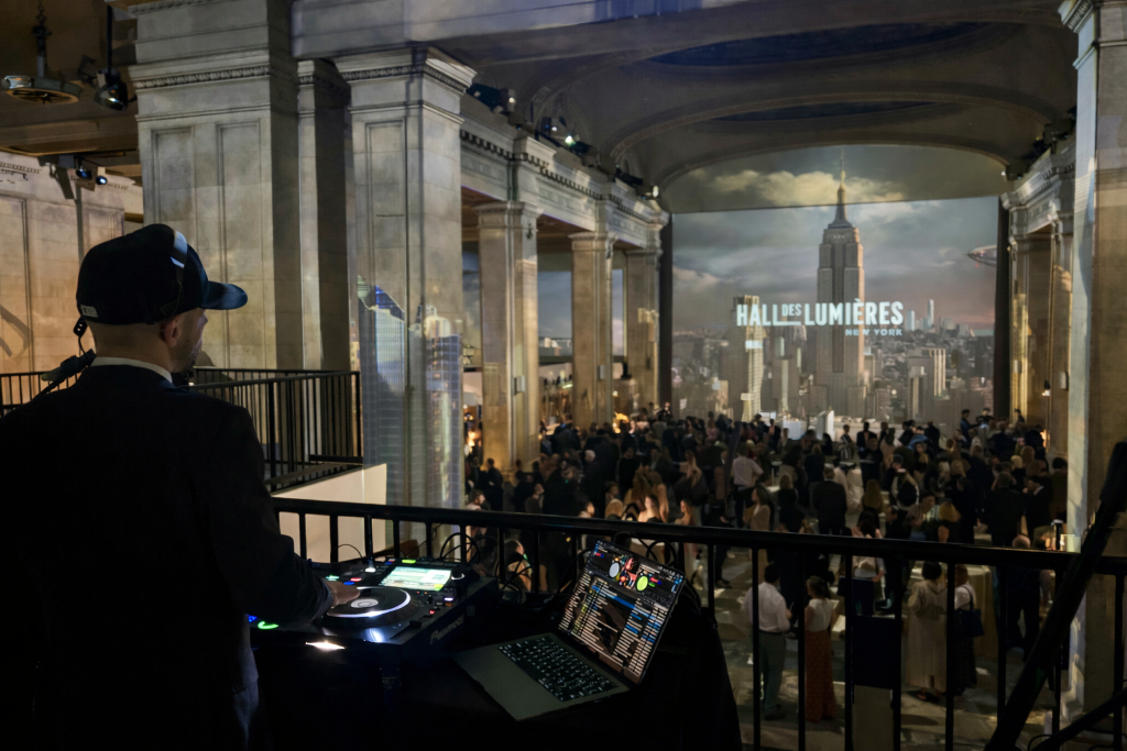 B.MILLS managing audio for Hall des Lumieres Grand Opening NYC Brand Event