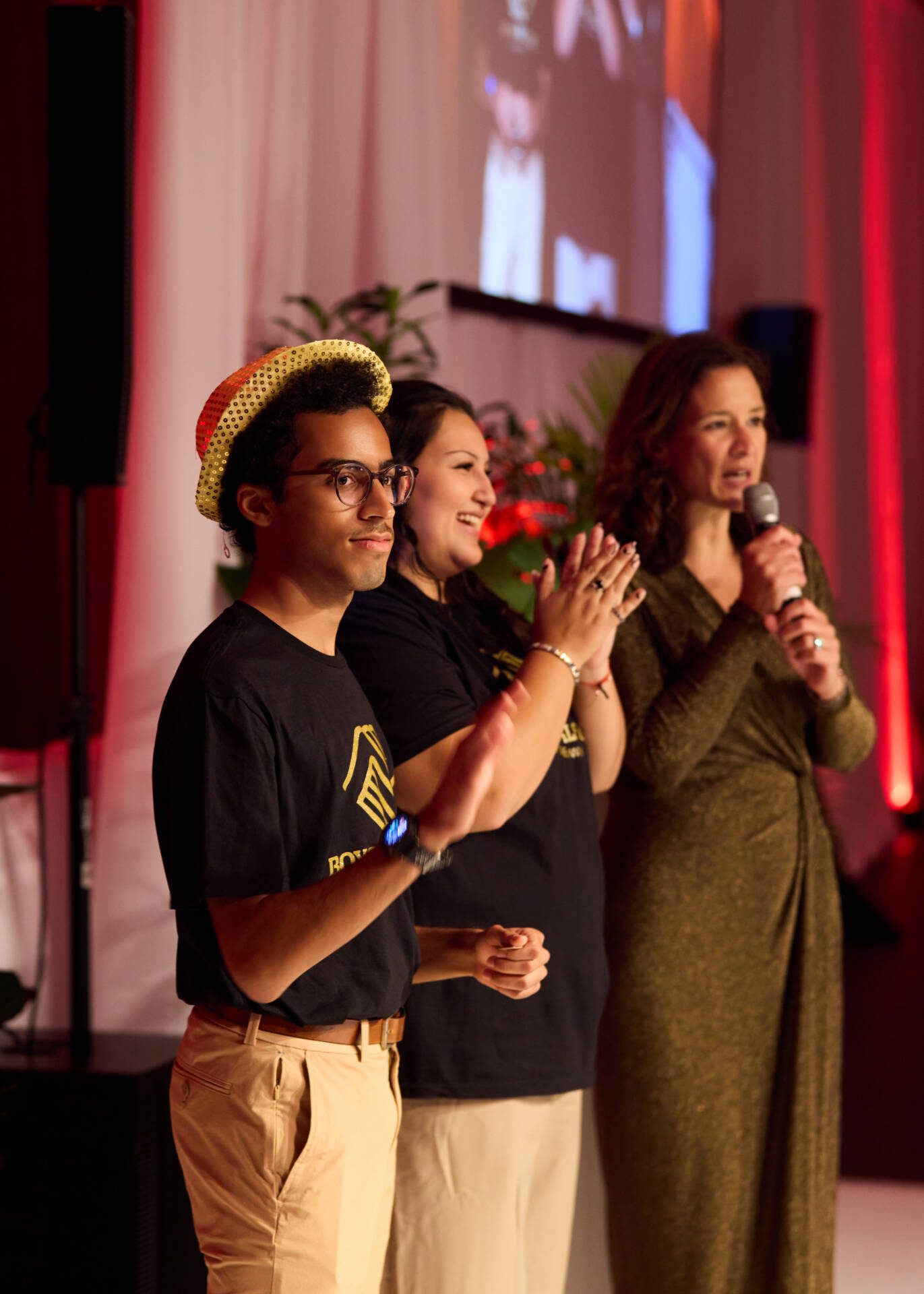 Boys & Girls Club members on stage at the annual benefit