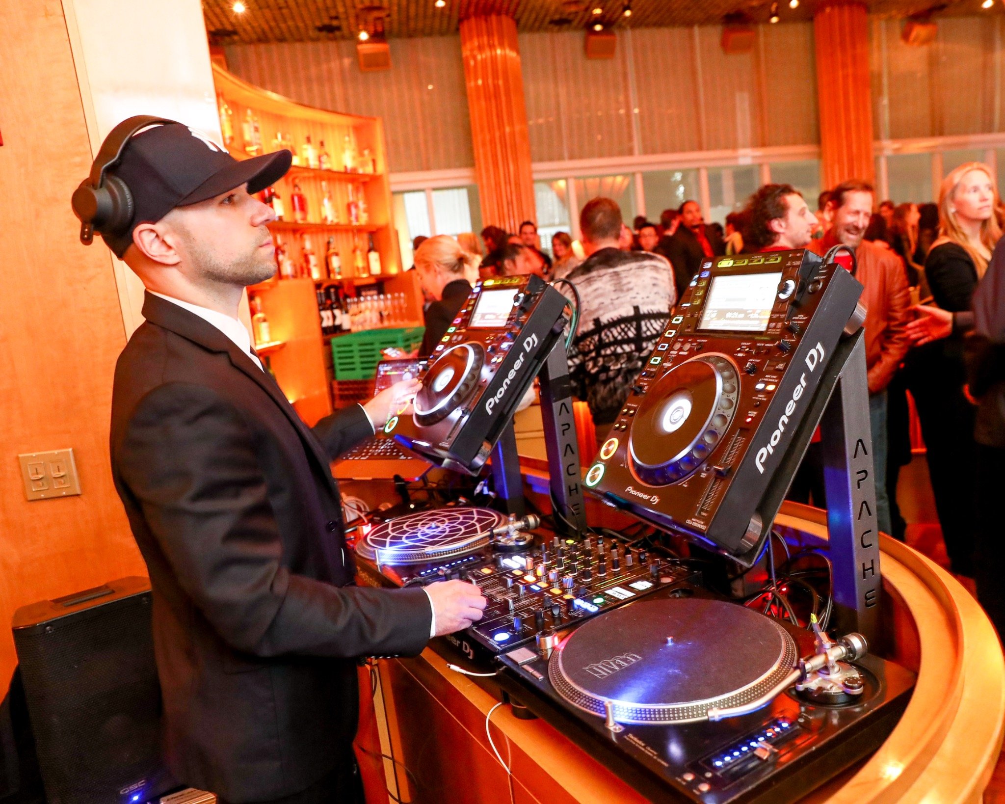 B.MILLS on the decks at the event