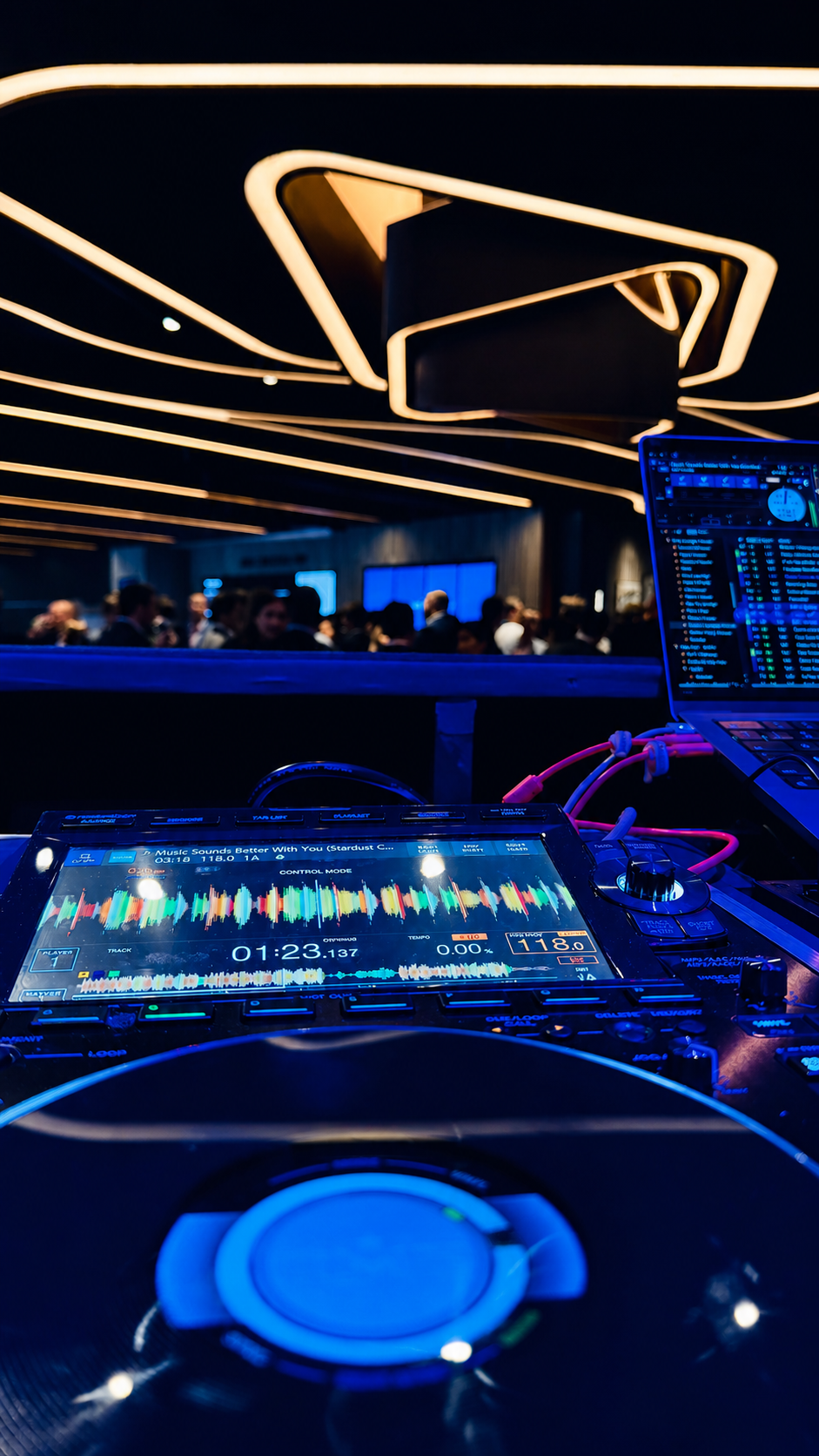 B.MILLS DJ setup at Goldman Sachs Robinhood event in New York City